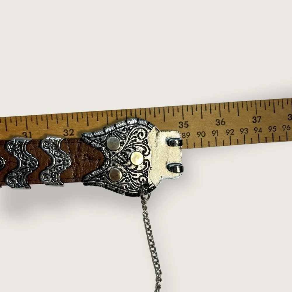 Renaissance Belt Medieval Ren Faire Adjustable Leather Pin Latch Small 29-35
